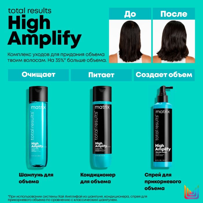 Шампунь Total Results High Amplify для объёма волос, 300 мл