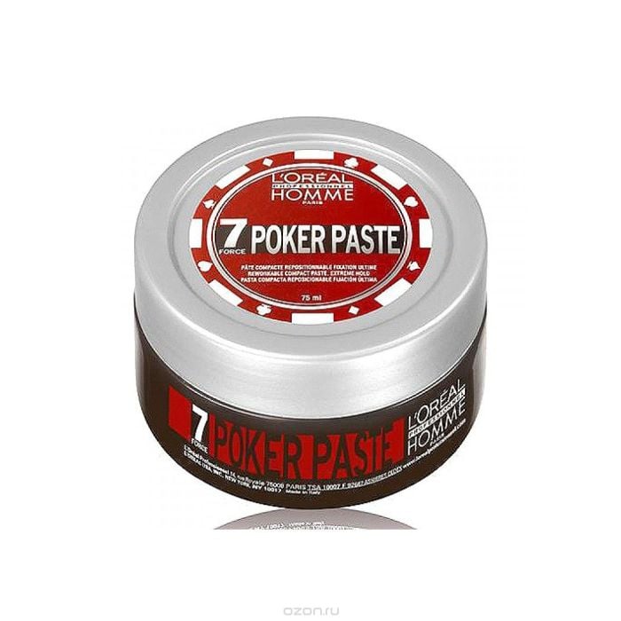 Моделирующая паста экстремально сильной фиксации Homme Poker Paste, 75 мл