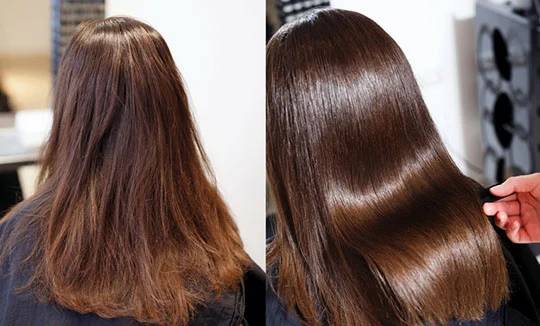 Фото до и после нанопластики волос